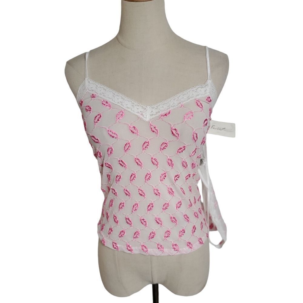 Secret Treasures Y2K White & Pink Cami Set NWT